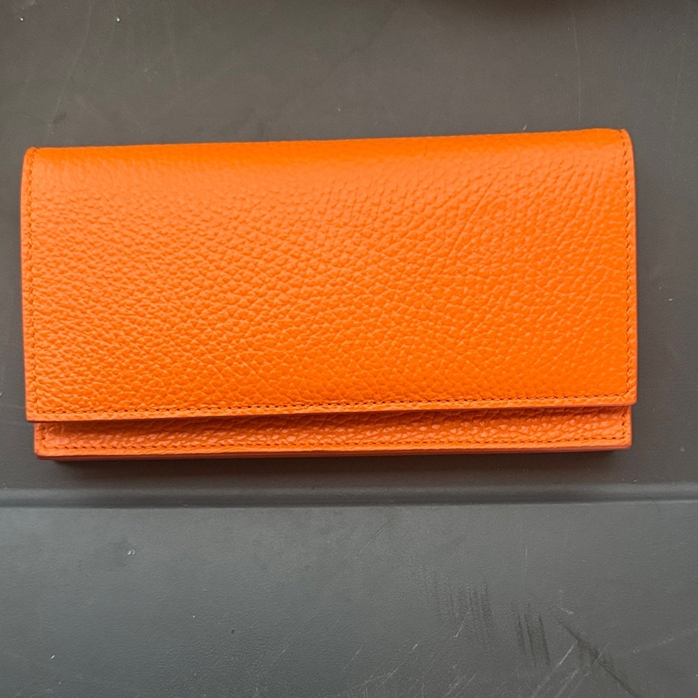 Vibrant Orange Women's Leather Wallet